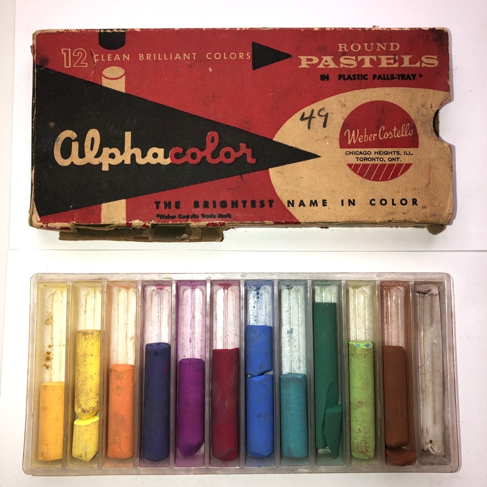 WEBER COSTELLO Alphacolor Soft Pastels - 2 Sets of 24* & 12*, Vintage - Picture 3 of 4